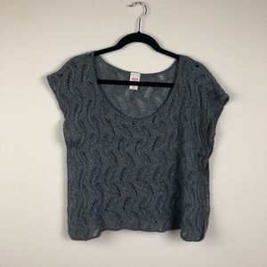 MOSSIMO | GREY KNIT TOP IN AN XS